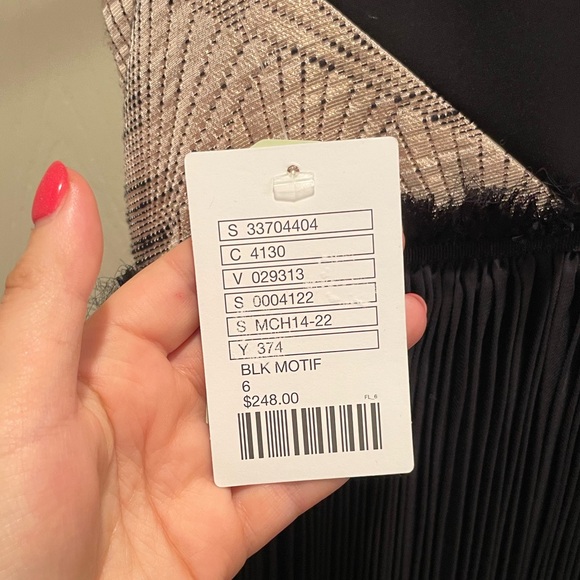 Anthropologie Nomad Morgan Carper Isobel Brocade Midi Dress Metallic Size 6 - Picture 12 of 15